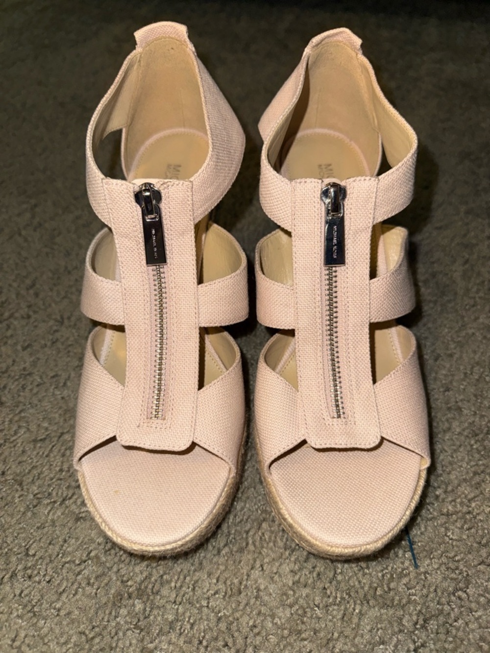 Michael Kors Damita Wedge Sandal - Beige - Size 9 Women’s NWOT